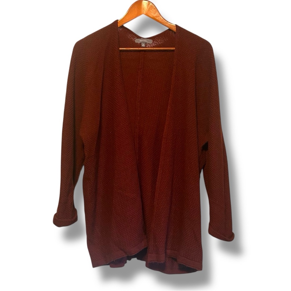 [Be Cool] Maroon Open Front Cardigan